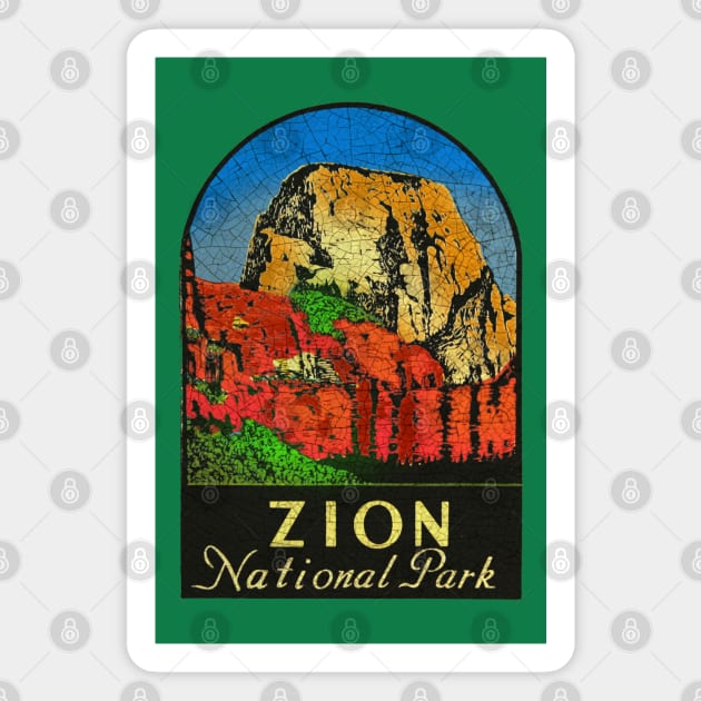 Zion National Park Magnet by Midcenturydave